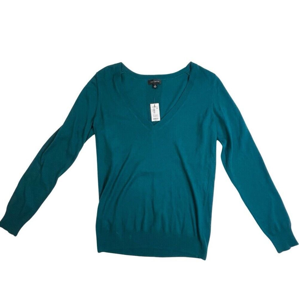 The Limited Top Womens Medium Green Knit Sweater Preppy Casual Academic Blouse - Picture 5 of 10